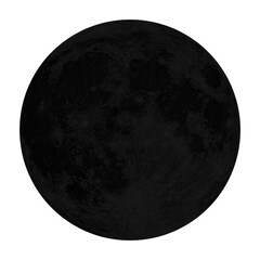 Wall Mural - New Moon Phase Isolated on Transparent Background
