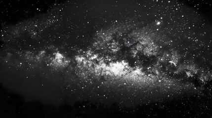 celestial mystique: a black and white vision of the milky way