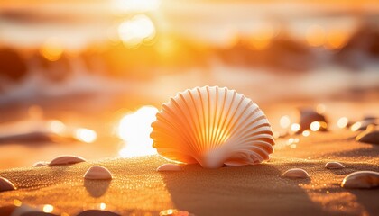 Sticker - shell on the beach