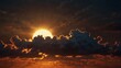 © DEER FLUFFY - A close up of a sun rising over clouds and fire,.