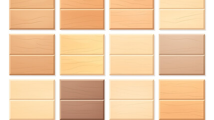 Poster - Wooden floor tiles set apart against a stark white backdrop
