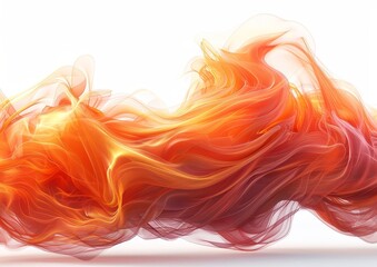 Wall Mural - a red and orange colored smoke is blowing in the air