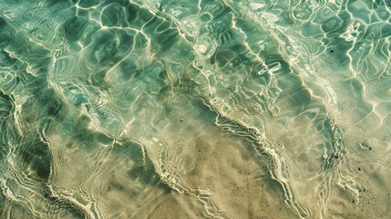 Poster - The water is calm and the sand is wet