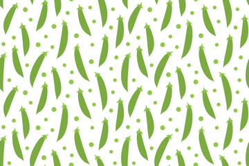 seamless pattern with green peas, ideal for summer-themed designs or healthy lifestyle products also for kitchen decor, packaging, or textile prints- vector illustration