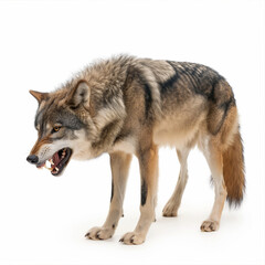  wolf isolated on white background