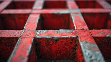Aufkleber - Squares with rounded corners, arranged in a grid with slight rotations, adding a playful twist to a structured background,