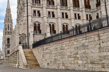 Wall Mural - Detail of the Hungarian Parliament building in Budapest Hungary