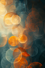 Poster - Abstract design with circles in gradient shades, transitioning from dark to light on a neutral background,