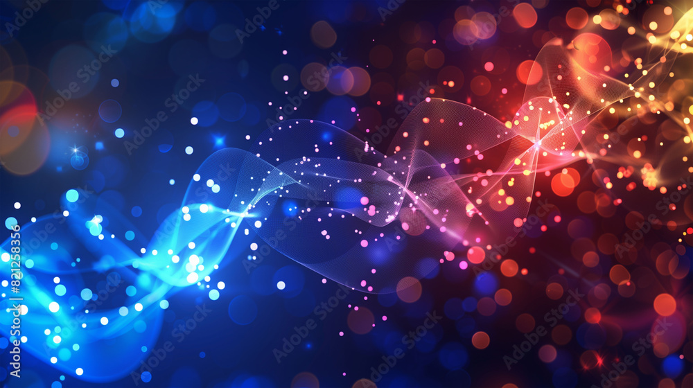 ech backdrop featuring glowing fiber optic links, quantum computing ...