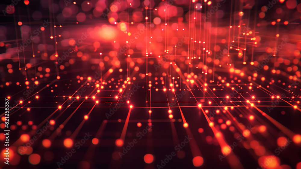 ech backdrop featuring glowing fiber optic links, quantum computing ...