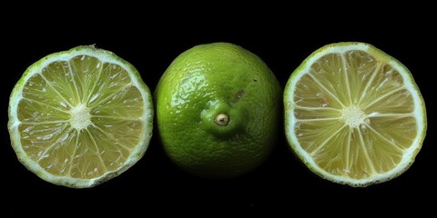 Wall Mural - Freshly Harvested Limes and Leafy Greens