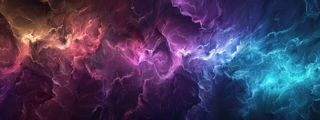 Wall Mural - electric texture. colorful lightning on dark sky background. Thunderbolt Background