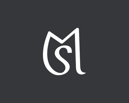 Creative Letter MS Logo Design template