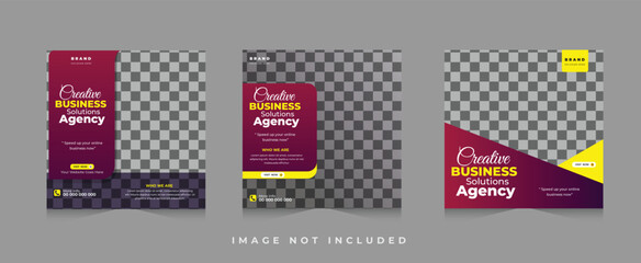 Wall Mural - Digital marketing social media banner template