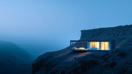 Wall Mural - a small house is perched on a rocky hillside