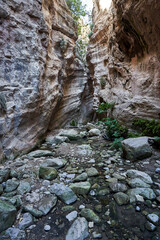 Wall Mural - boulders and rugged rocks of the Avakas Gorge on the island of Cyprus