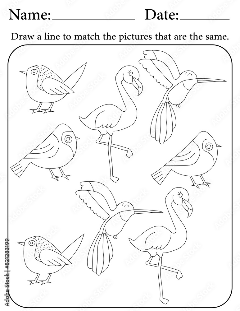 Birds Puzzle. Printable Activity Page for Kids. Educational Resources ...