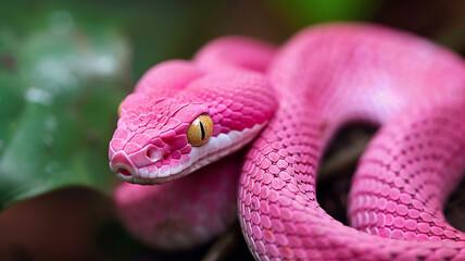 Pink viper snake