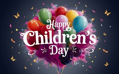 Children’s day with happy kids celebration background Generative AI