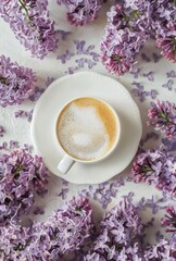 Wall Mural - Cup of Coffee on Saucer