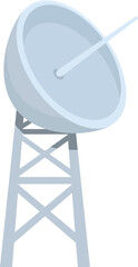 Poster - Vector illustration of a modern satellite dish on a stand, isolated on white