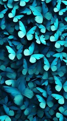 Wall Mural - An abstract background with whimsical, butterfly motifs.