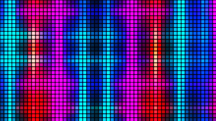 Leinwandbilder - Abstract background from multi-colored squares. Abstract gradient background. Pixel background for web design. Small squares of computer mosaic. 3D rendering.