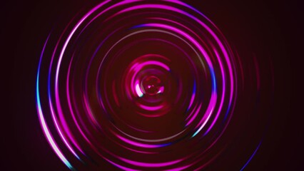 Poster - Colorful animated neon circle. Multicolor RGB swirl background. Neon futuristic abstract magic circle. Spiral illustration. Wavy pattern. 3D rendering. Abstract animation 4K. 3D Illustration