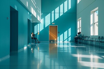 The population and doctors in the internal space of the hospital