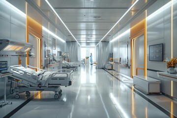 The population and doctors in the internal space of the hospital