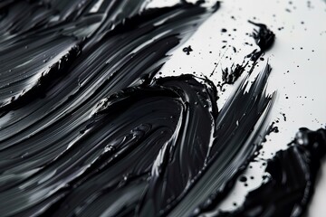 Poster - Abstract Black Paint Strokes