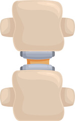 Poster - Vector illustration of a topdown view of a modern beige office chair, perfect for layout plans