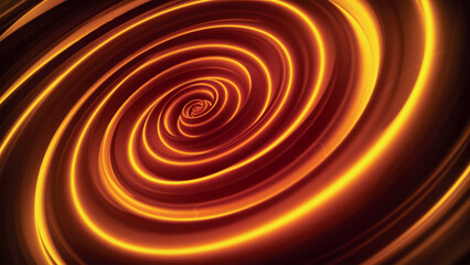 Poster - Abstract blurred circle background. Whirlpool. Liquid vortex. Radial abstract winding golden tunnel background. The magic of a digital tunnel of a spiral vortex whirlpool. 3D vector
