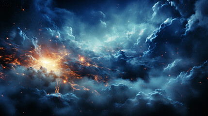 Wall Mural - galactic night sky astronomy and science combined