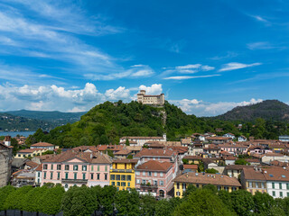 Sticker - Aerial view of the Rocca the Angera fortress