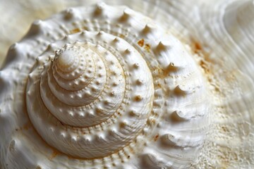 Poster - A macro view of a textured seashell