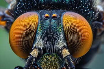 Poster - Detailed macro shot of an insect's compound eyes