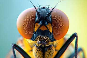 Poster - Detailed macro shot of an insect's compound eyes