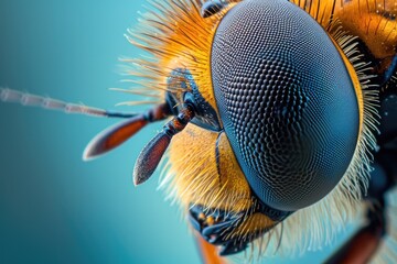 Poster - Detailed macro shot of an insect's compound eyes