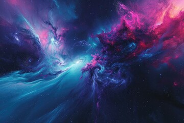 Leinwandbilder - abstract background inspired by celestial elements like stars and galaxies
