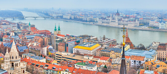 Wall Mural - Budapest cityscape from Fisherman's Bastion, Hungary