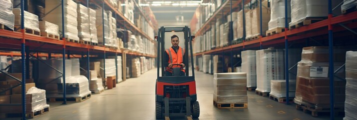 Poster - Ensuring the safety and efficiency of forklift operations within warehouses is essential for logistics. Prioritizing workplace safety and productivity is crucial for the smooth running of operations