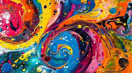 Wall Mural - Abstract Swirling Colors for Bright and Energetic Designs