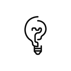 Wall Mural - Light bulb line vector icon. Idea symbol vector. Business electric light bulb. Ecology concept. Light energy vector. Vector illustration.