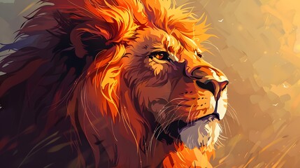 Sticker - Lion illustration