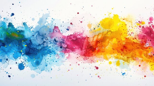 watercolor background with colorful ink splash. watercolor background templates