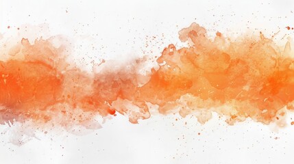 Wall Mural - watercolor background with orange ink splash. watercolor background templates