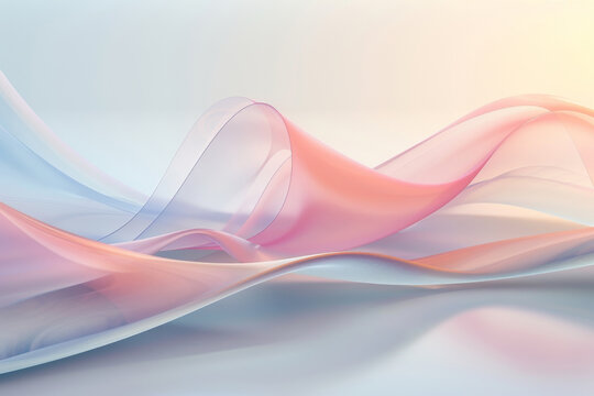 Abstract transparent material wavy background 
