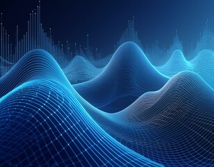 data of crypto waves 3d illustration of wavy lines in the information code field data flow cyber concept coding and technology