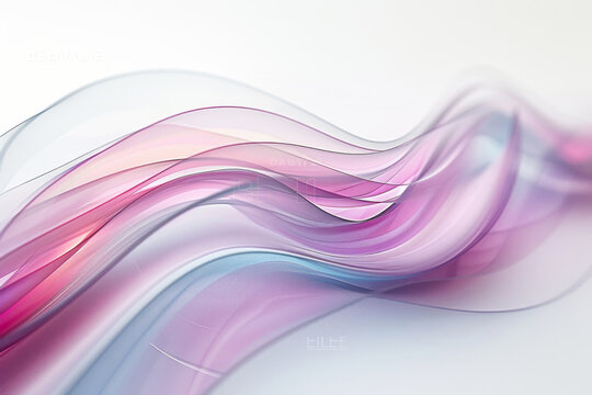 Abstract transparent material wavy background 
